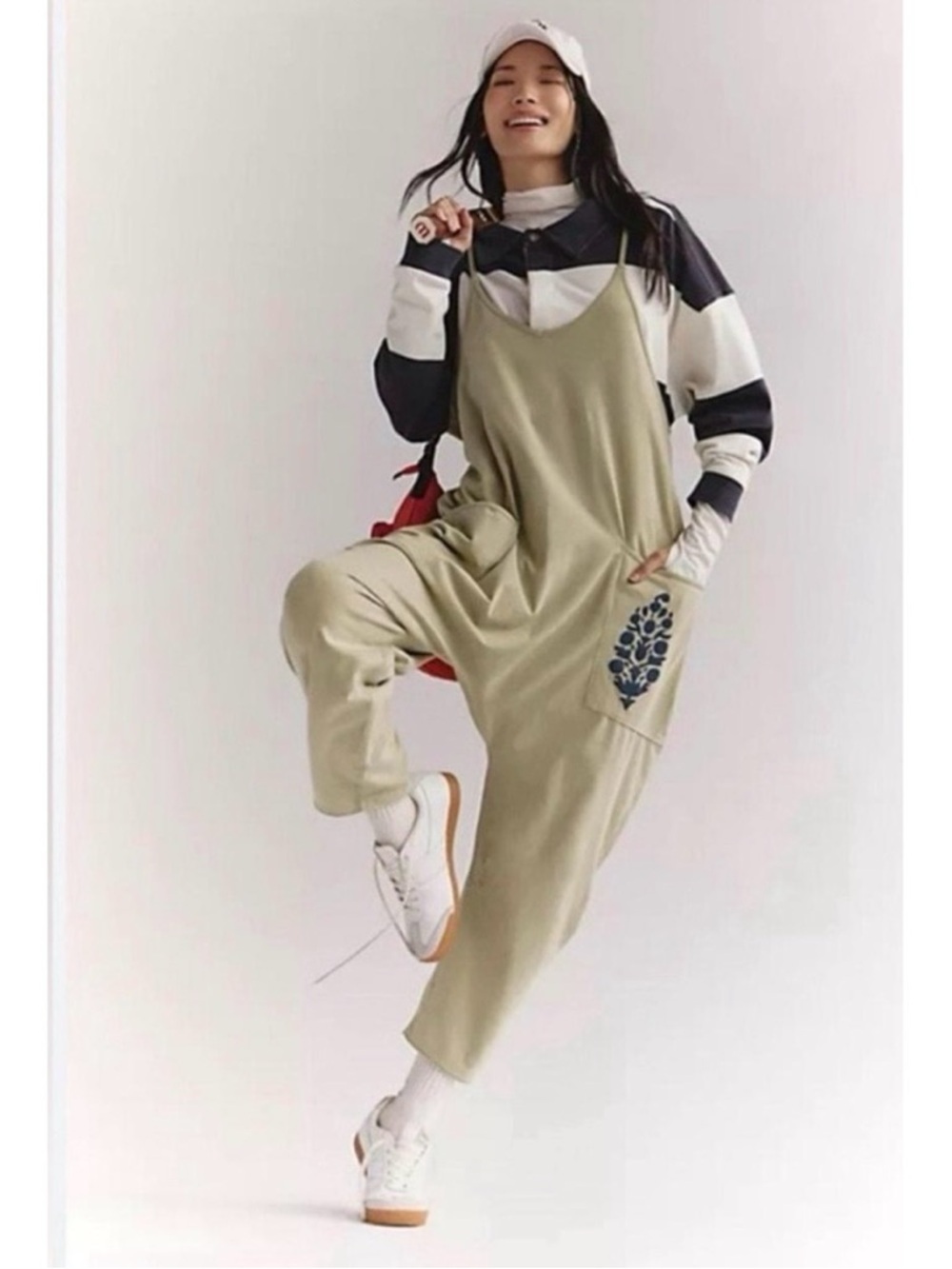 NWOT Free People Movement Hot Shot Logo Jumpsuit in Moss - Picture 3 of 6